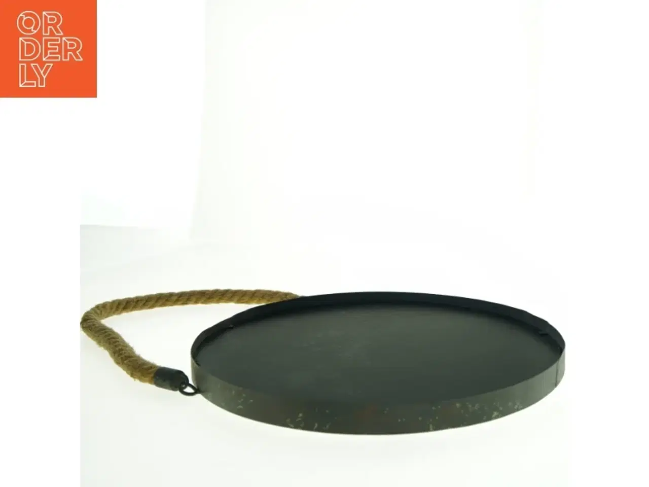 Billede 4 - Rundt vægspejl med rebophæng (str. 55 x 34 cm)