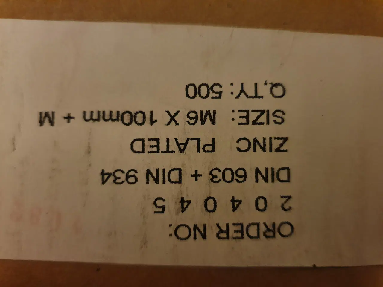 Billede 2 - 500 stk 100 mm bræddebolte+møtrik inkl forsendelse