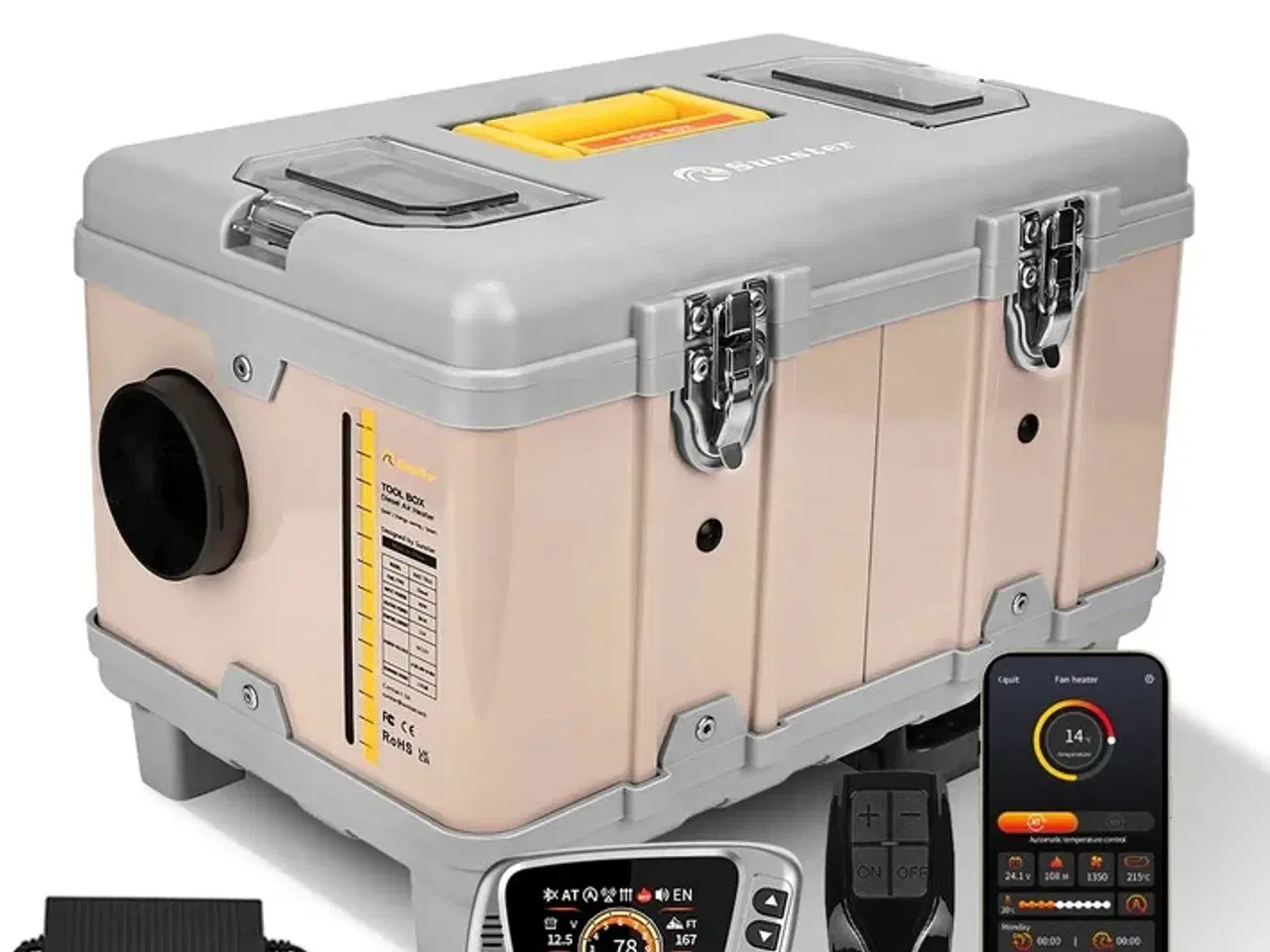 Billede 1 - Sunster TB10 Pink 8kW 12V/230V – Bluetooth kinafyr