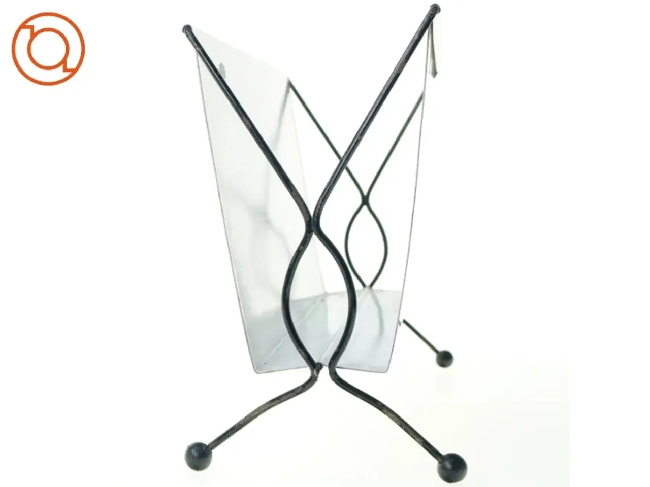 Billede 3 - Retro Vintage Røde Roser Blik Metal Tidsskrift holder (str. 40 x 18 cm)