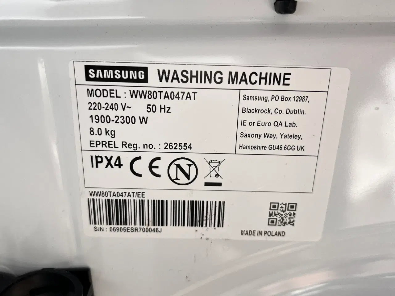 Billede 6 - Vaskemaskine Samsung 8.0 KG