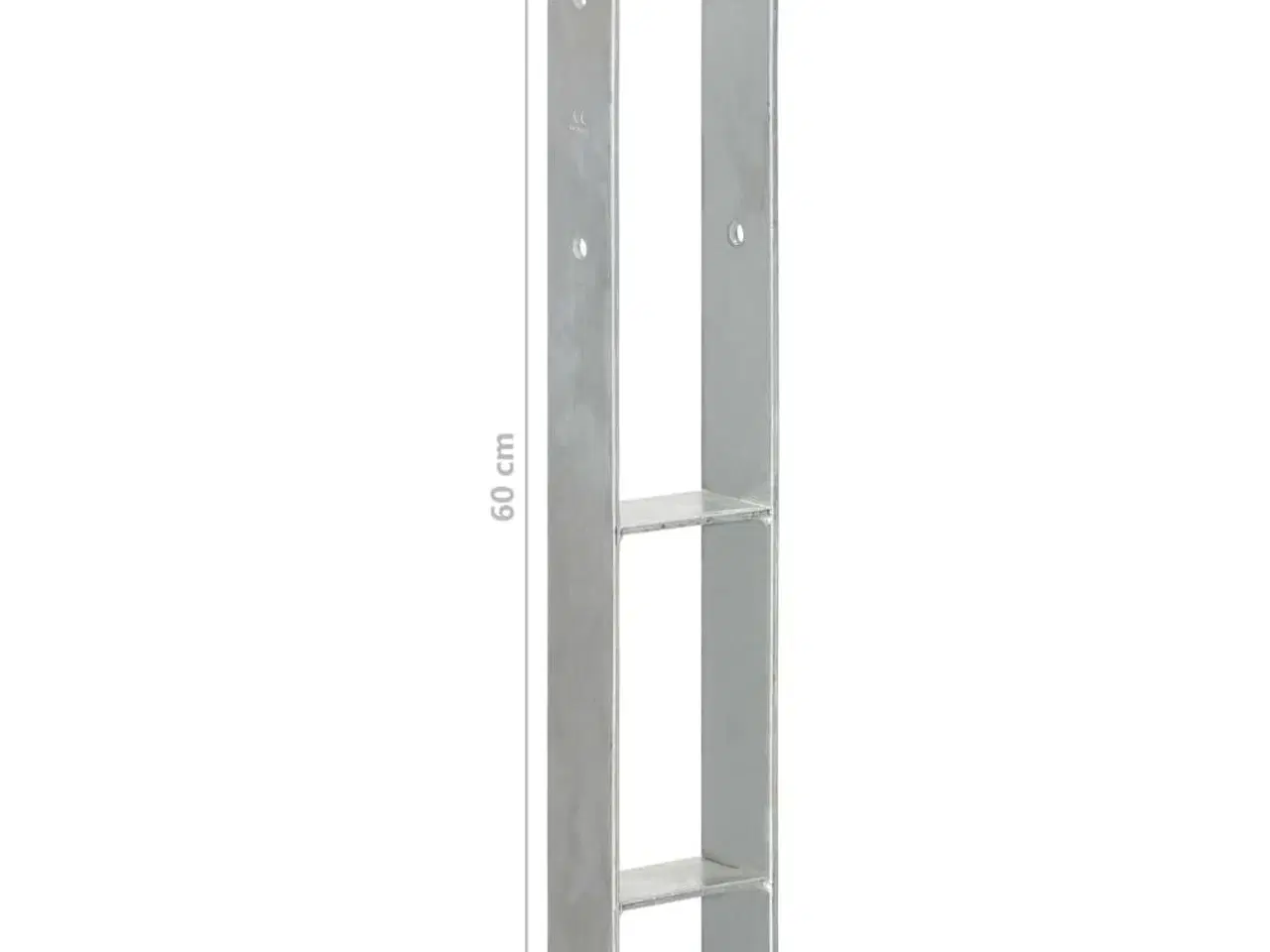 Billede 7 - Hegnspløkker 6 stk. 9x6x60 cm galvaniseret stål sølvfarvet