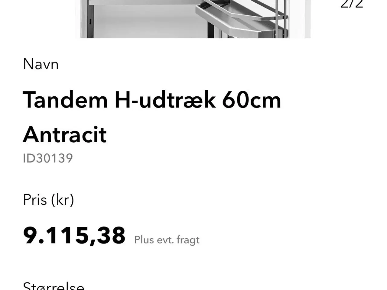 Billede 1 - Hyldeudtræk fra KVIK til højskab