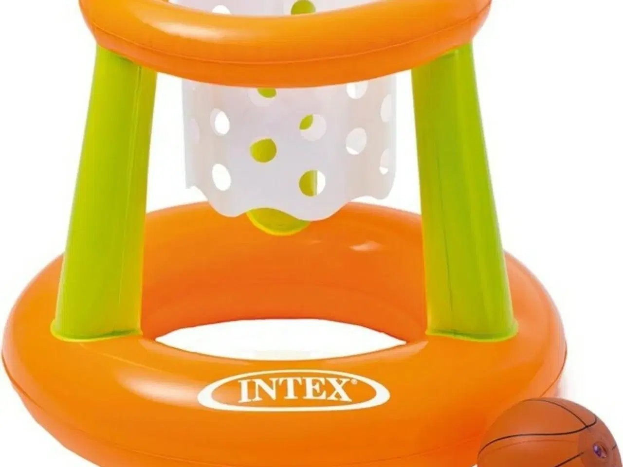 Billede 1 - Intex oppustelig basketballkurv til pool - orange/grøn 67 × 55 cm