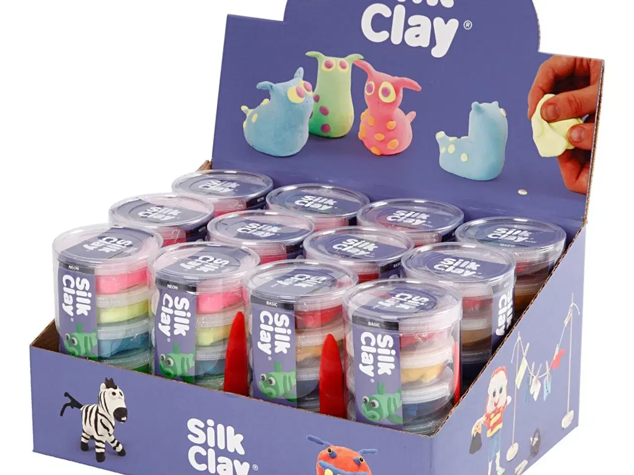 Billede 1 - Silk Clay®, neonfarver, standardfarver, 12sæt/ 1 pk.