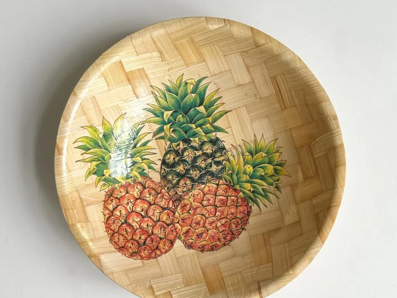 Billede 2 - Finer, ananasmotiv, stor rund
