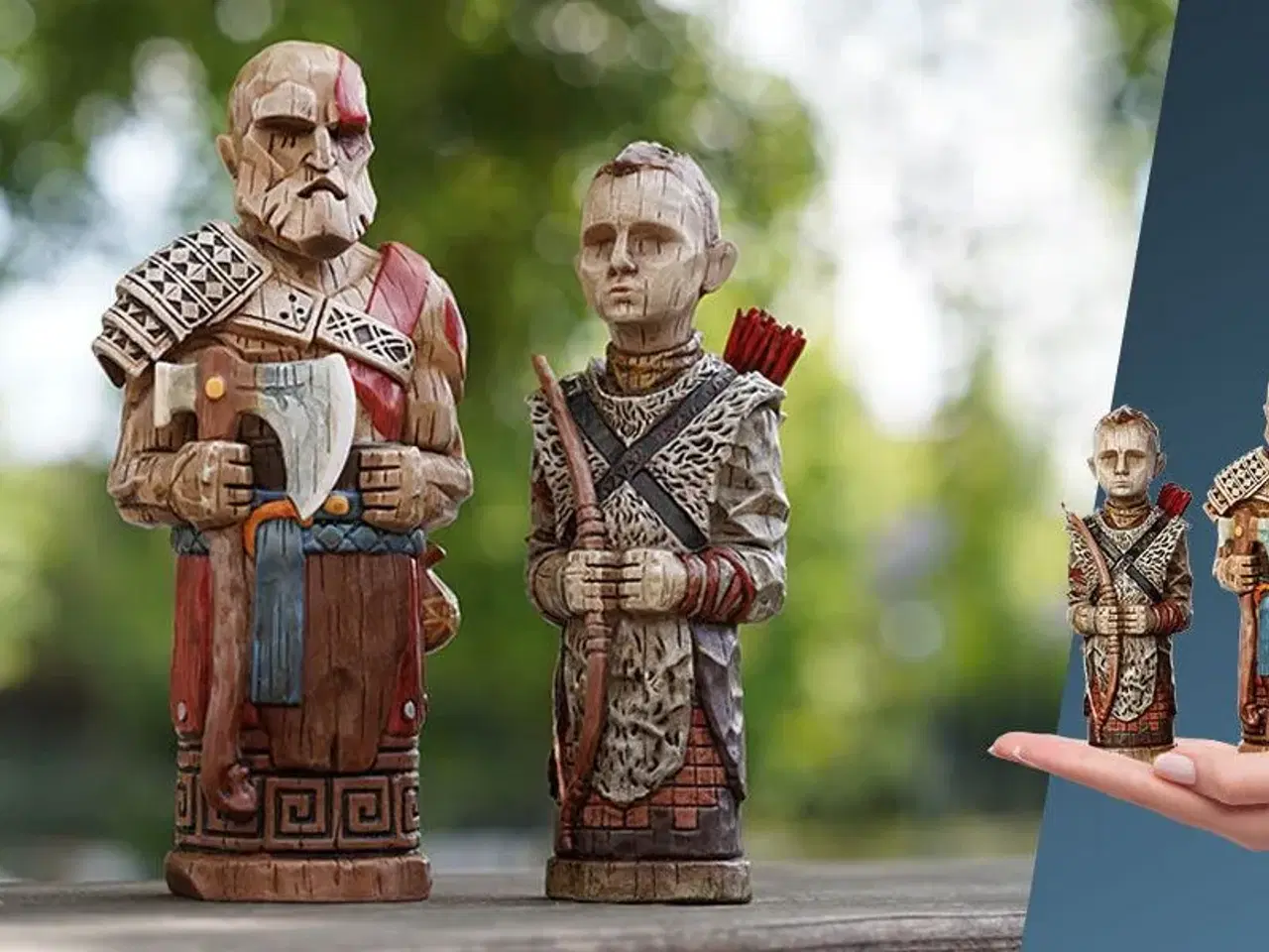 Billede 1 - Arteus & Kratos Tiki Statues (God of War)