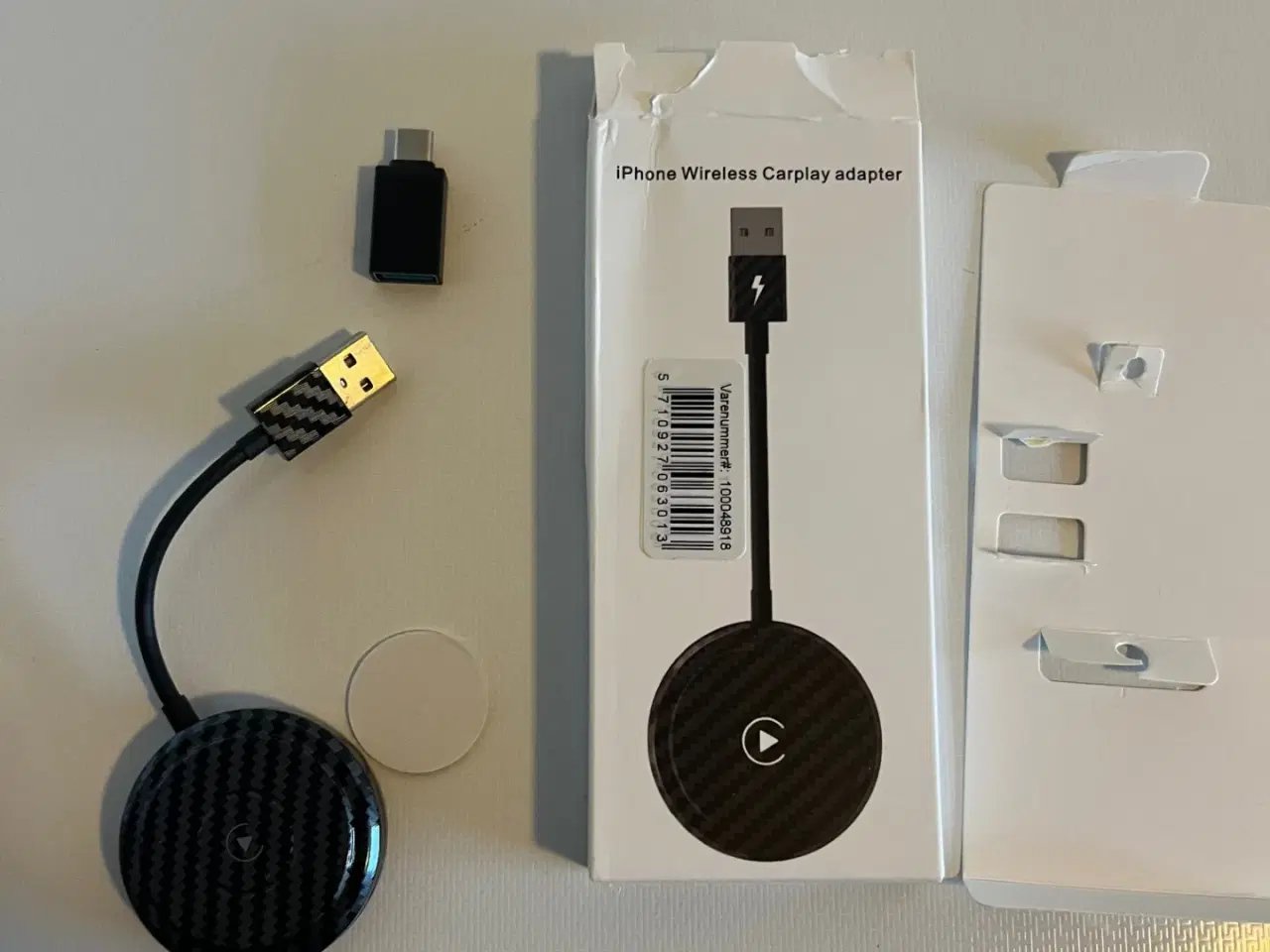 Billede 1 - Trådløs Apple CarPlay adapter - Sort