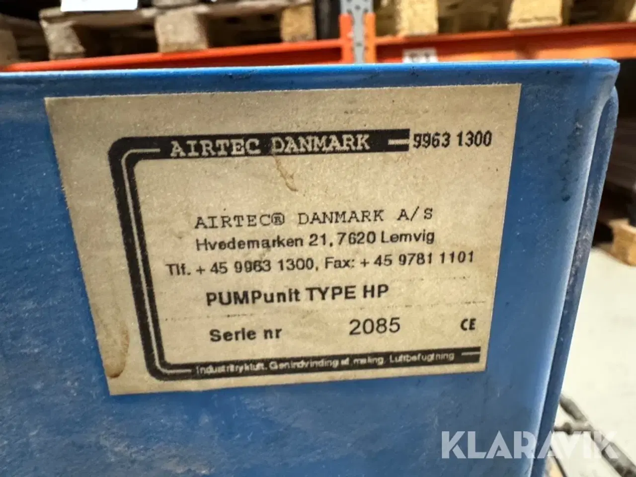 Billede 5 - Befugtningsanlæg Airtec Pumpunit HP