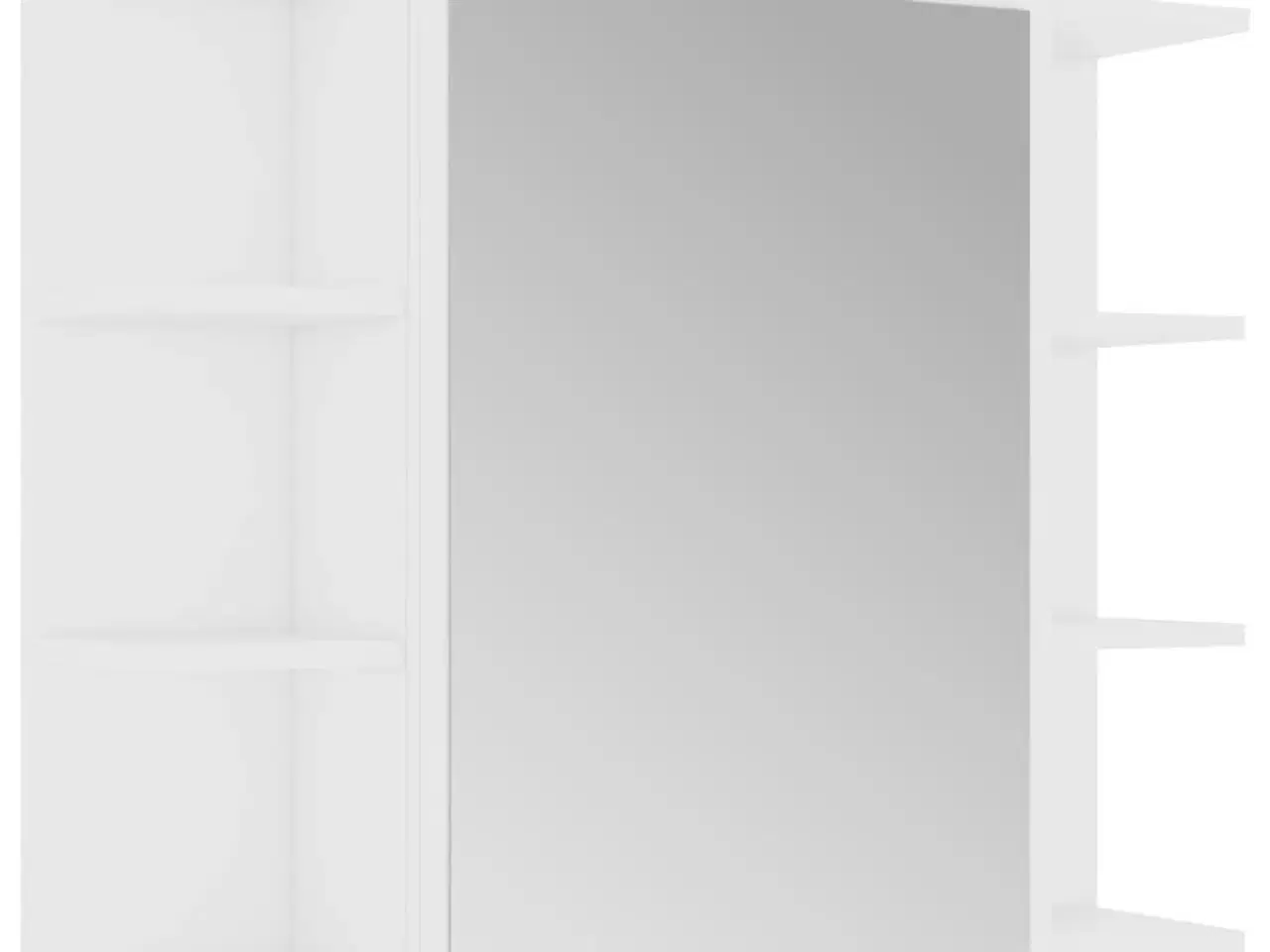 Billede 2 - Badeværelsesskab med spejl 80x20,5x64 cm konstrueret træ hvid