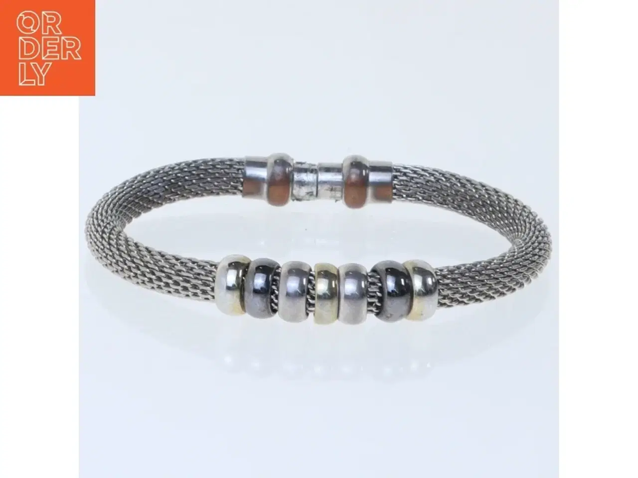 Billede 2 - Armbånd med metalperler (str. 20,5 cm)