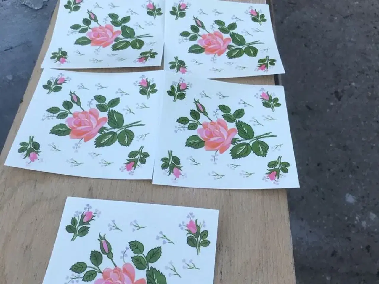 Billede 2 - 15x15 blomsterbilleder til at lime på 15x 15 flise