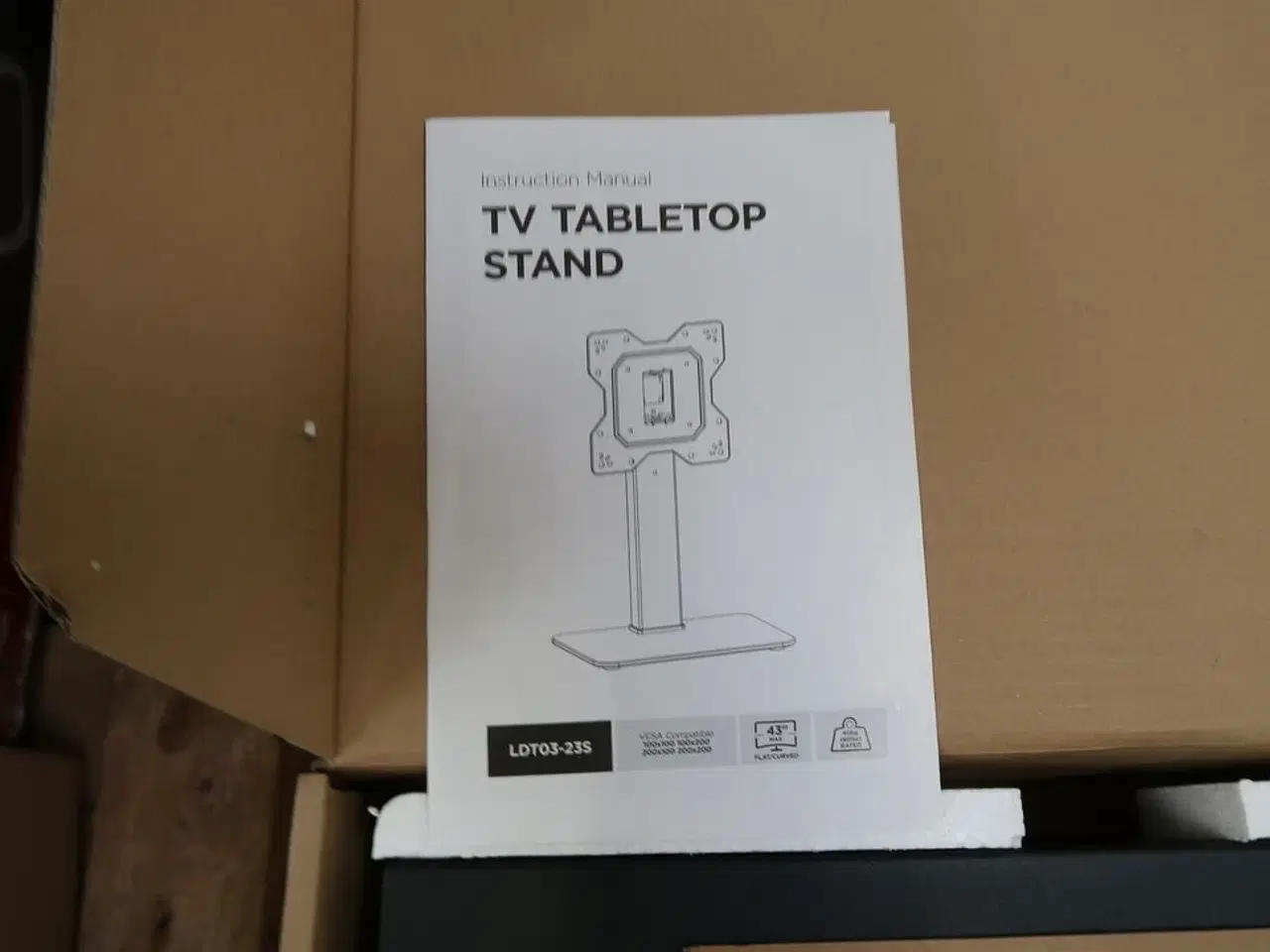 Billede 4 - Universal Swivel Tabletop TV Stand with Glass Base
