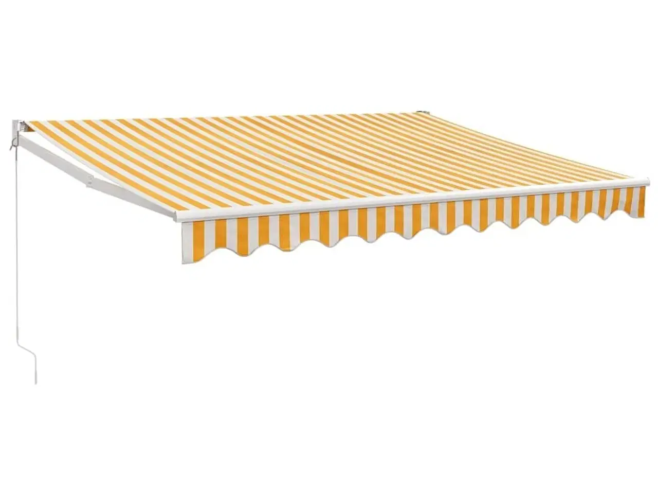 Billede 2 - Foldemarkise manuel betjening 3x2,5 m stof aluminium gul hvid