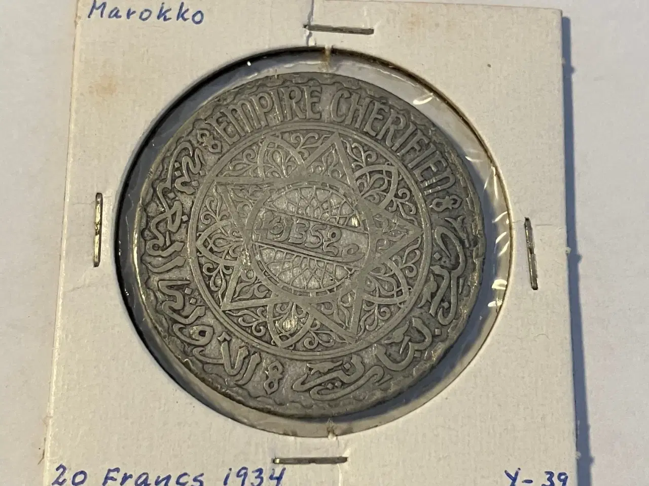 Billede 1 - 20 Francs 1934 Morocco