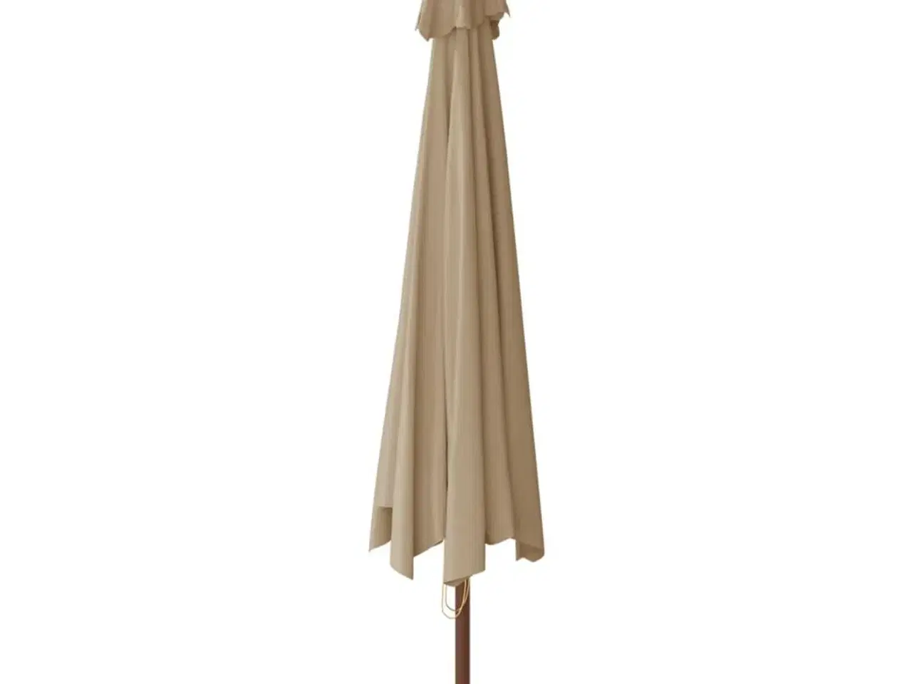 Billede 5 - Haveparasol med træstang 400x273 cm gråbrun