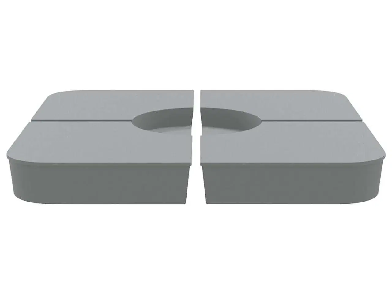 Billede 3 - 4 dele parasolbund til parasolfod 100 kg PP