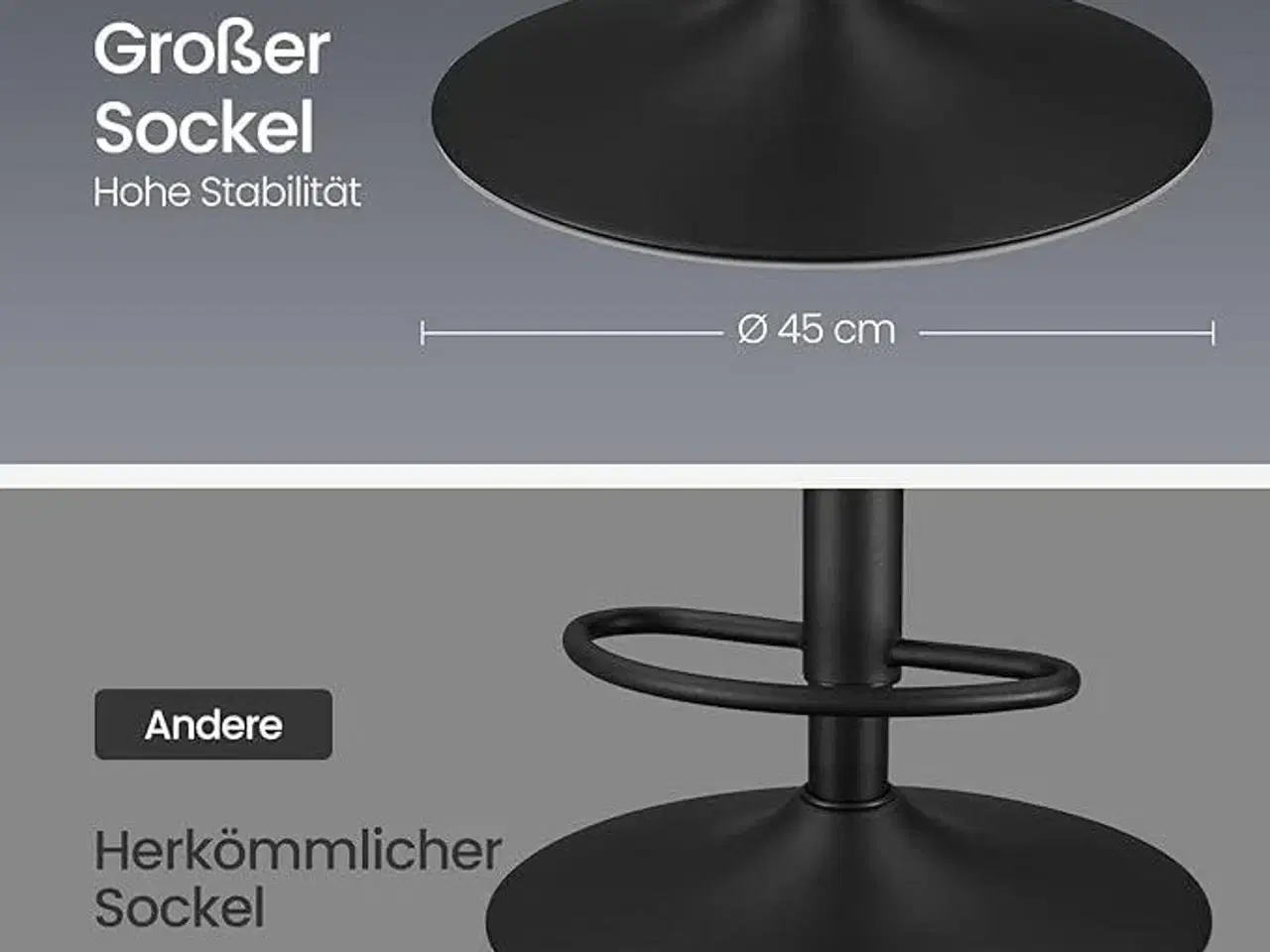 Billede 5 - Barstole med ryglæn – VASAGLE, sæt á 2, højdejusterbare, drejelige, kunstlæder, sort blæk