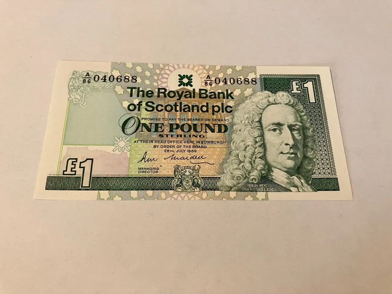 Billede 1 - 1 Pound Scotland 1989