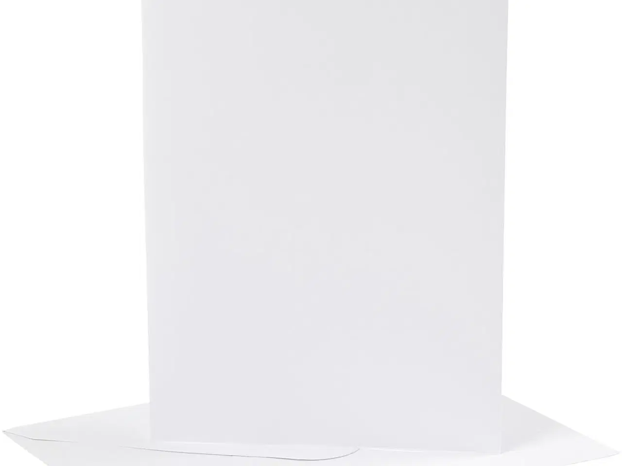 Billede 1 - Elegante kort og kuverter, 4 sæt, 230 g, hvid