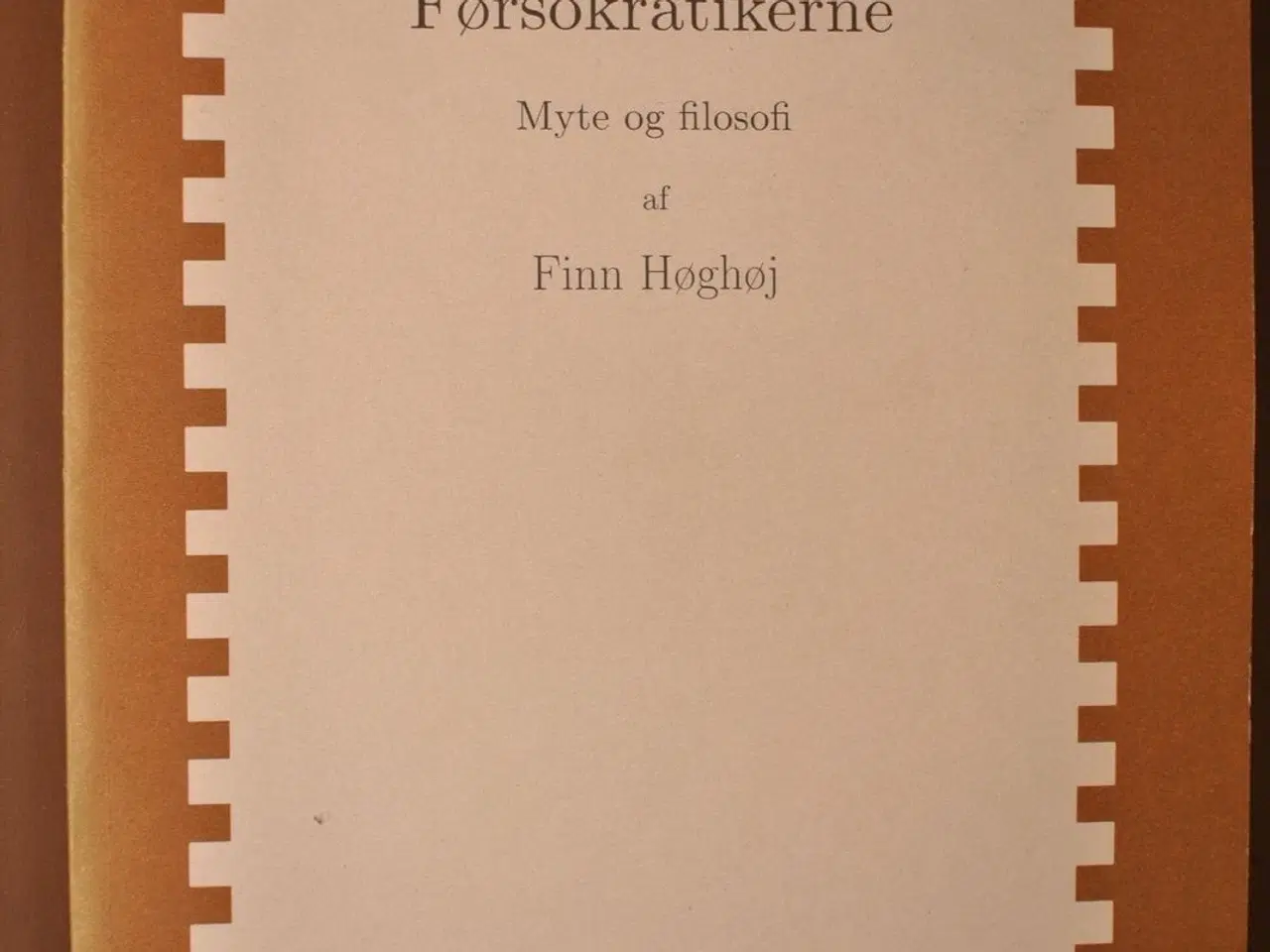 Billede 1 - førsokratikerne - myte og filosofi, af finn høghøj