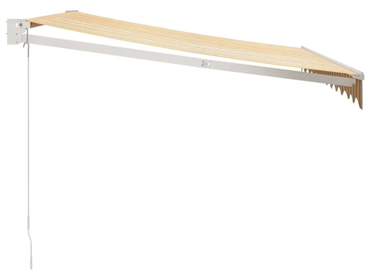 Billede 4 - Foldemarkise manuel betjening 3x2,5 m stof aluminium gul hvid