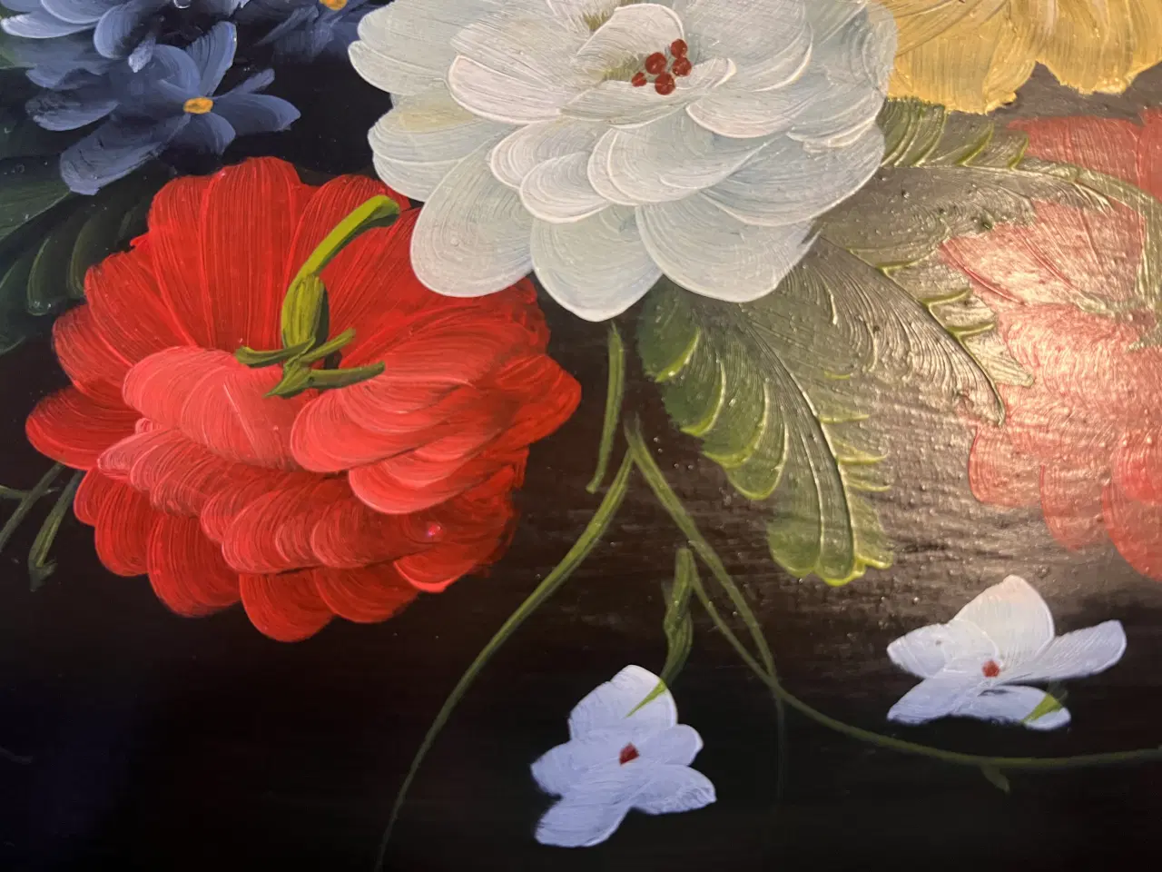 Billede 4 - Charmerende håndmalet bakke i træ