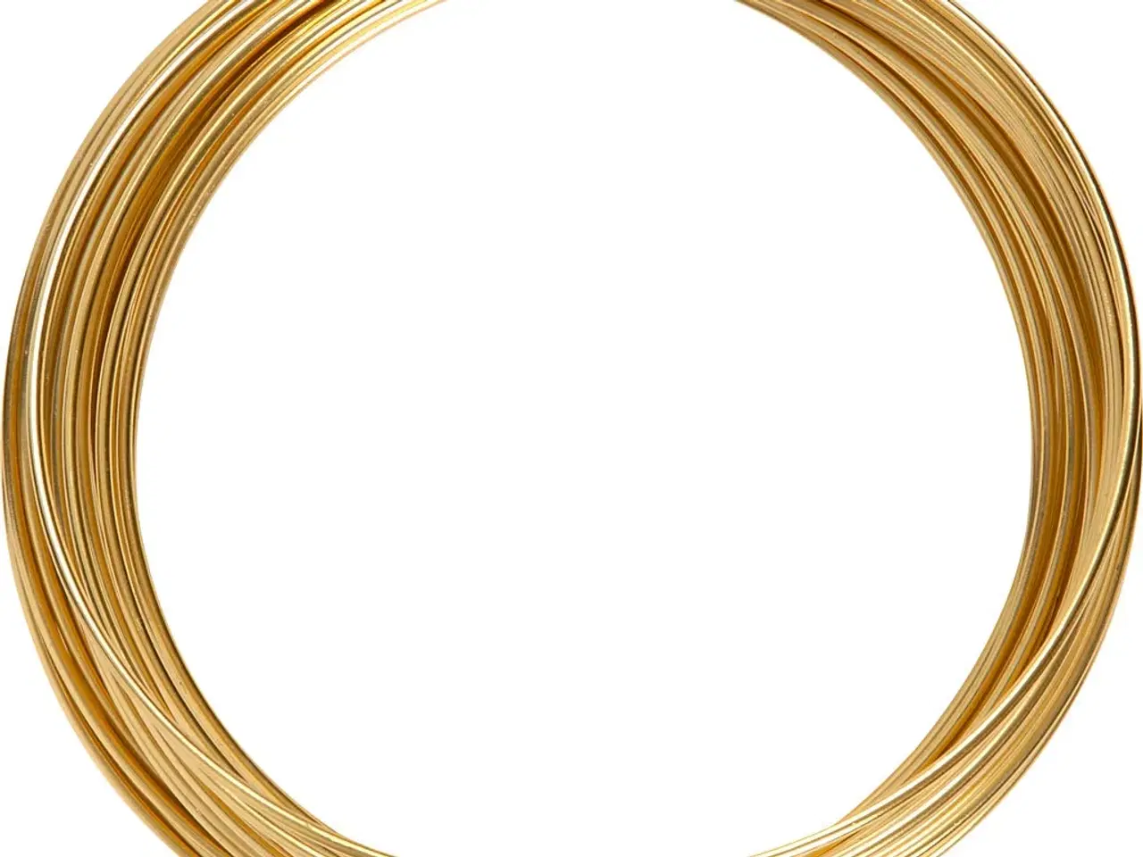Billede 1 - Bonzaitråd, rund, tykkelse 2 mm, guld, 10m/ 1 rl.