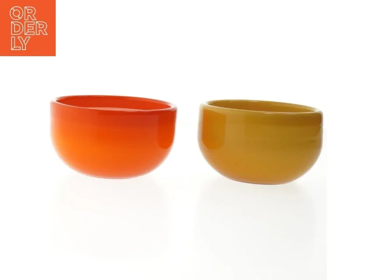 Billede 1 - 2 glasskåle fra Holmegaard. Diameter 13 cm.