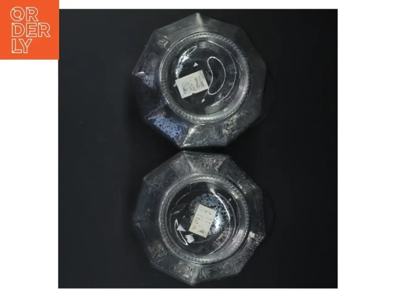 Billede 3 - 2 Glaslanterner med hank (str. Ø. 15 cm. )