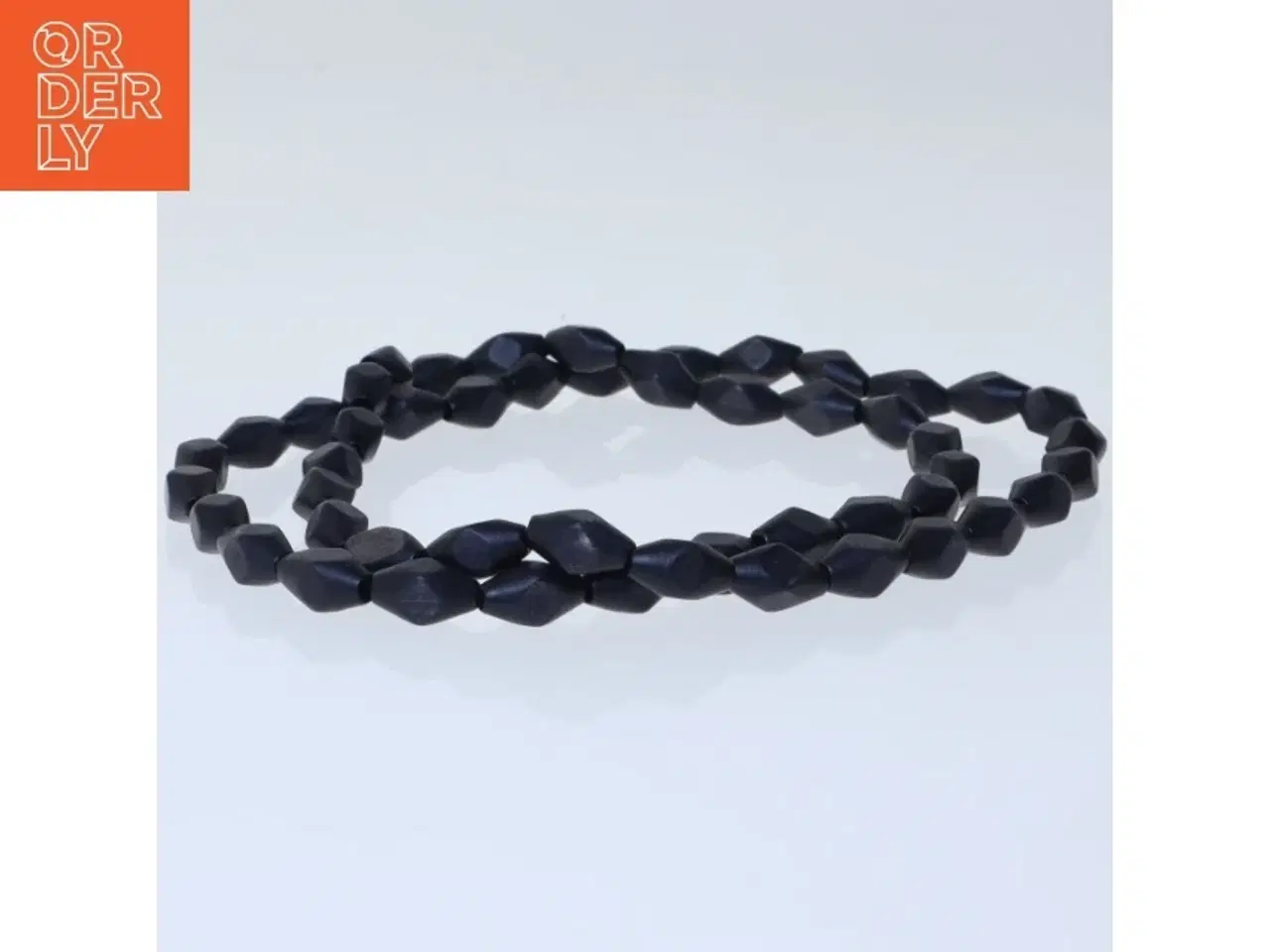 Billede 3 - Sort halskæde, træ, Vintage (str. 74 cm)