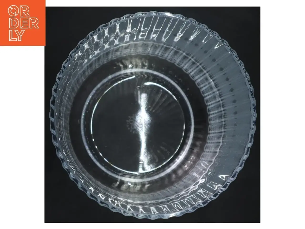 Billede 2 - Glasvase, riflet fra Lyngby (str. Ø 14x26 cm)