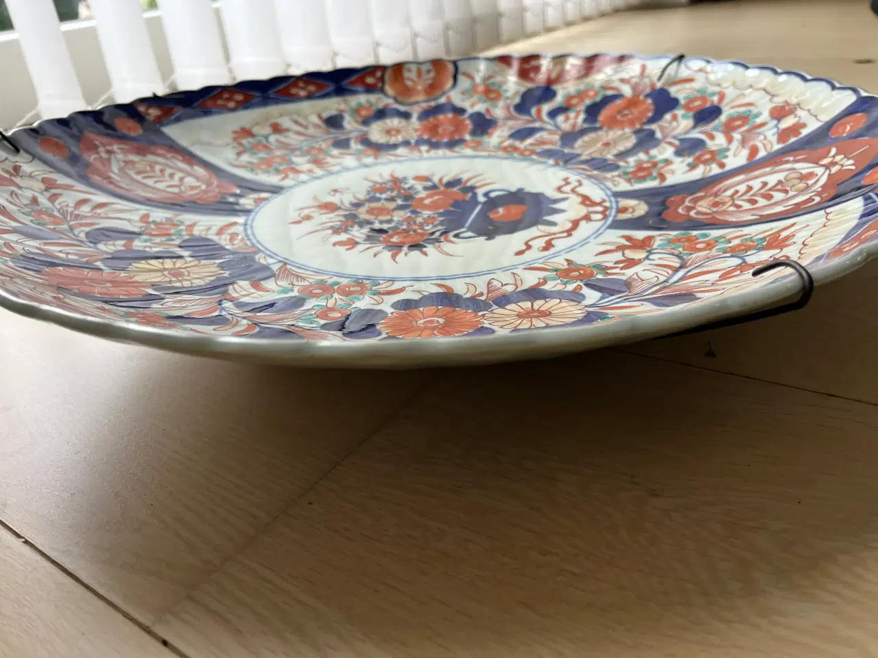 Billede 4 - Antikt japansk Imari-fad – 46,5 cm – perfekt stand