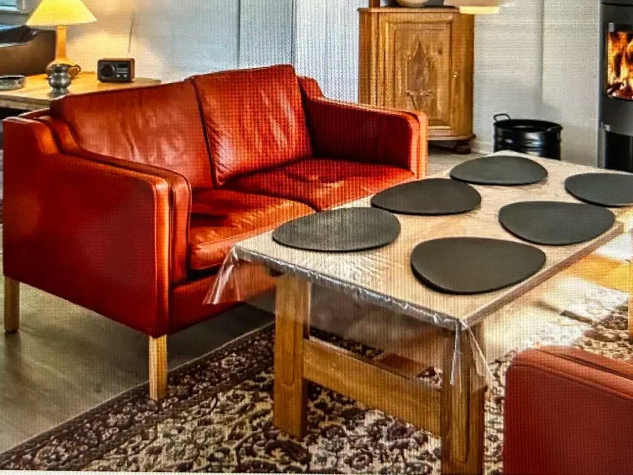 Billede 1 - Læder Sofagruppe 3+2+1 øreklap lænestol