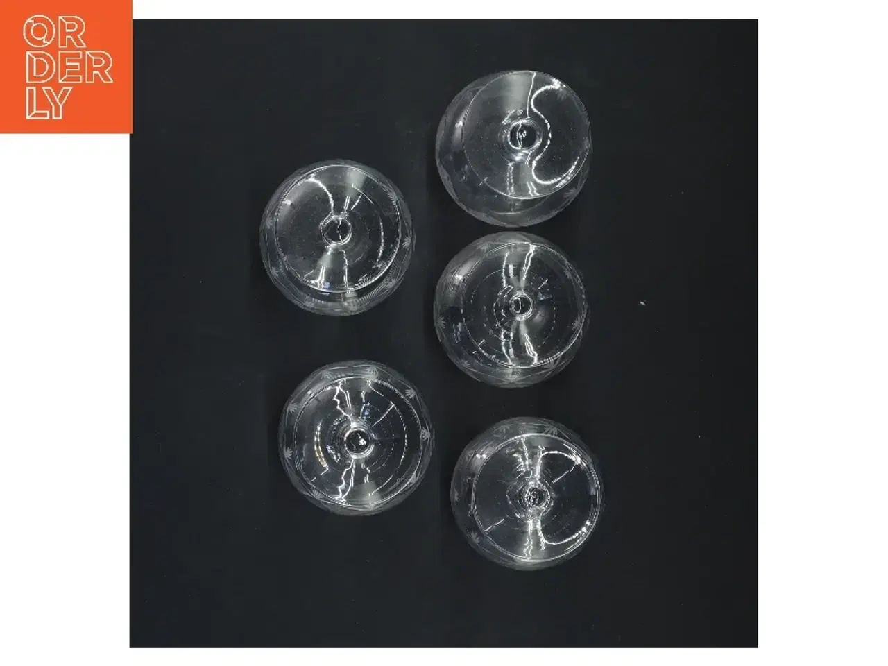 Billede 2 - Sæt med 5 krystalglas, 9 cm (str. 5 styk, 9 cm)fra Wien antik