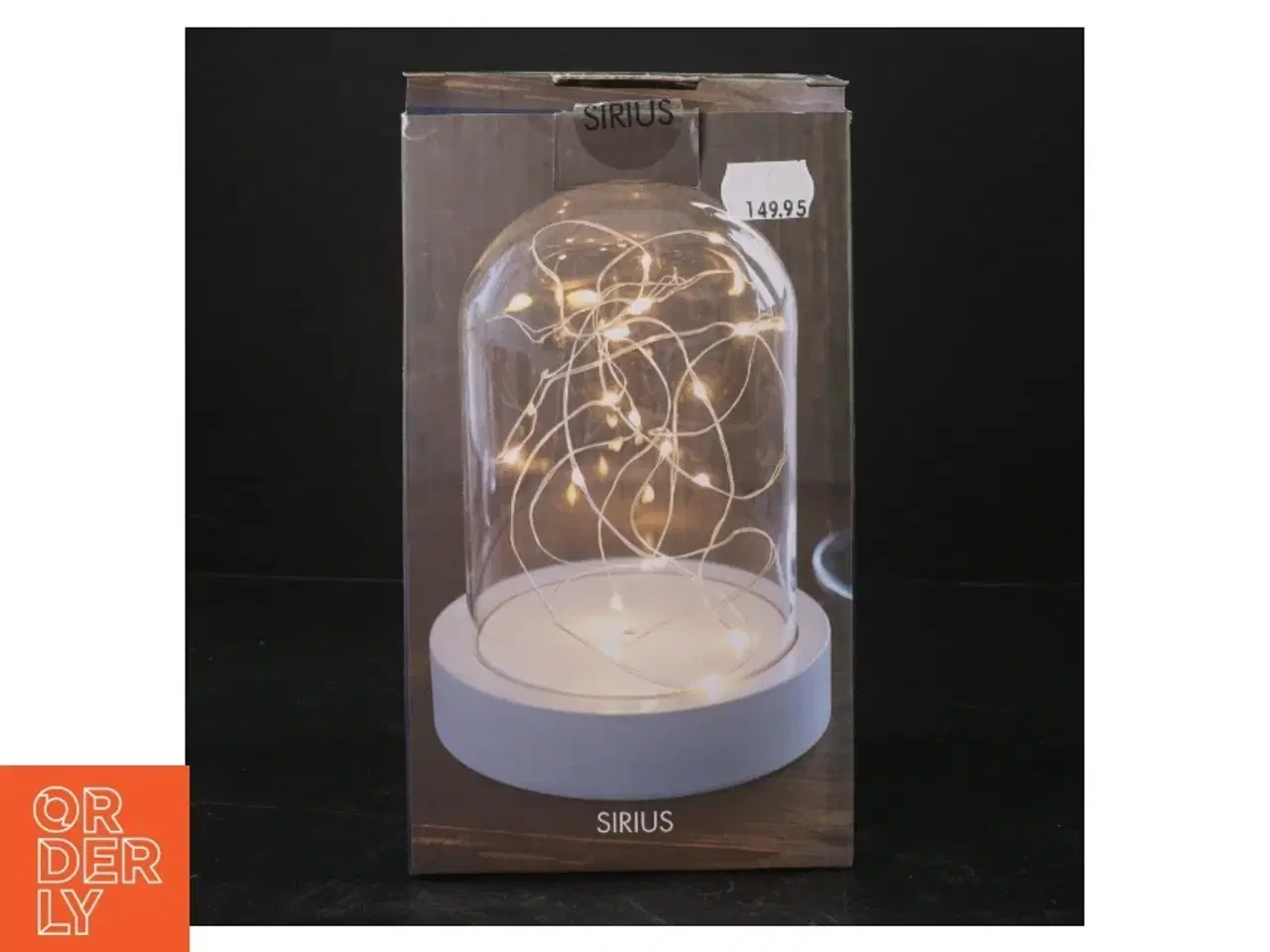 Billede 2 - Glaskuppellampe med LED-lys fra Sirius (str. 20 cm)