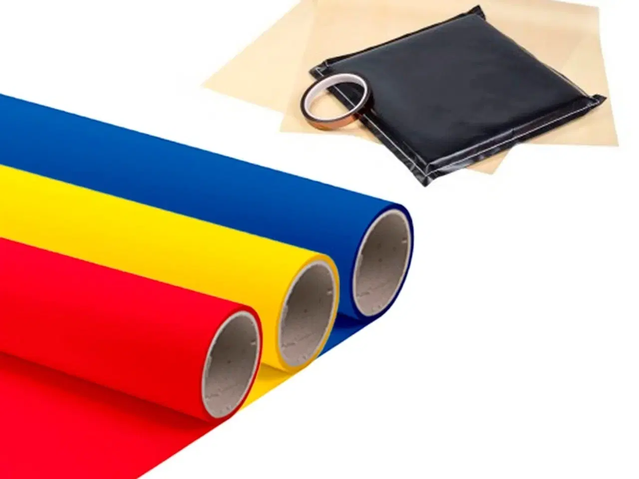Billede 1 - Hotmark Startpakke - Rød, Blå, Gul 50cm * 5m Med tekstil startkit