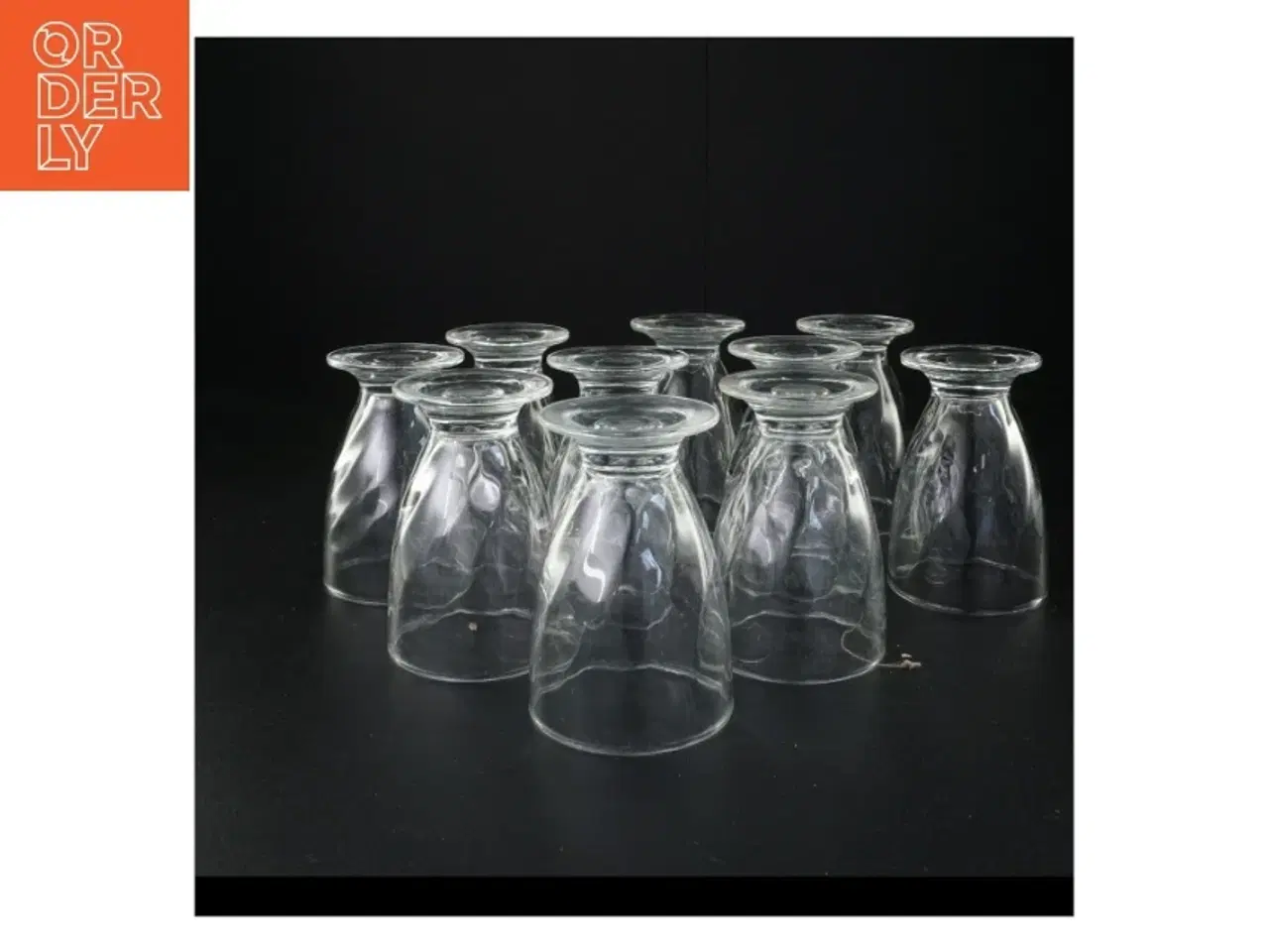 Billede 2 - Glassæt med facetteret mønster (str. 11 x 7 cm)