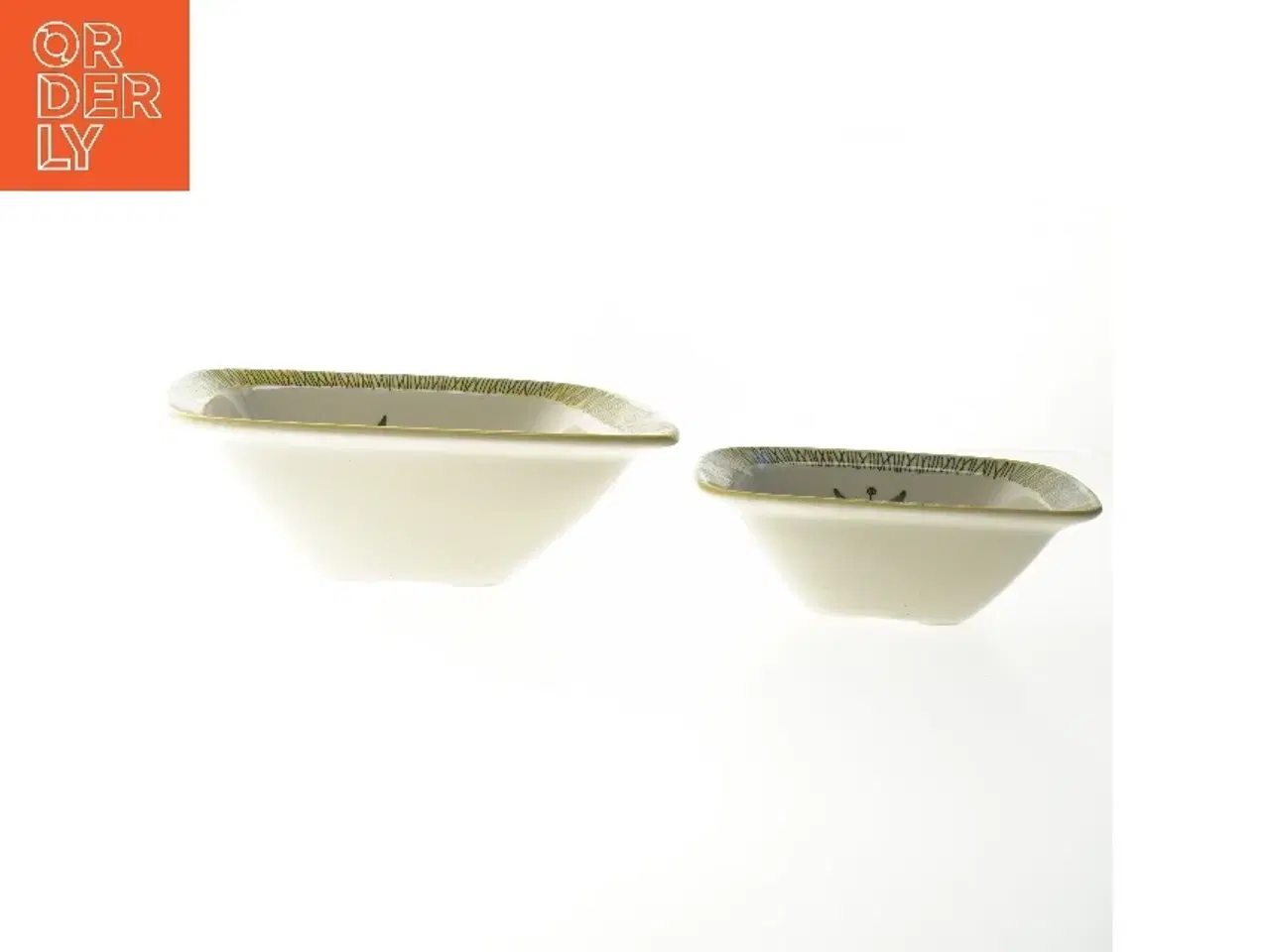 Billede 1 - Tovintage Flamingo skåle fra Stavangerflint (str. 21 x. 19 cm. 15,5 x. 14 cm)