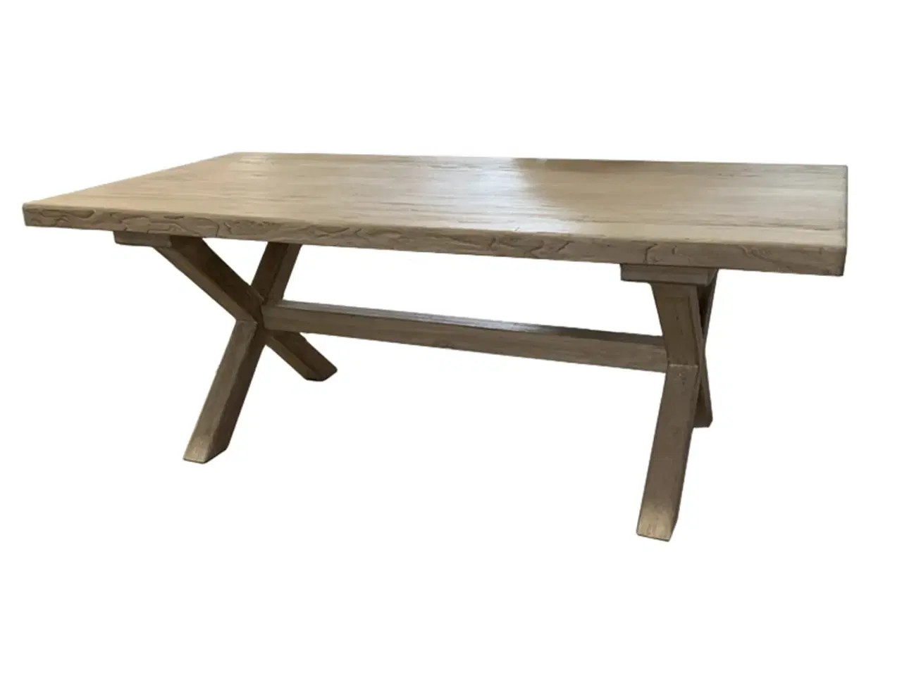Billede 3 - Ny: Plankebord massiv elmetræ: rustik spisebord