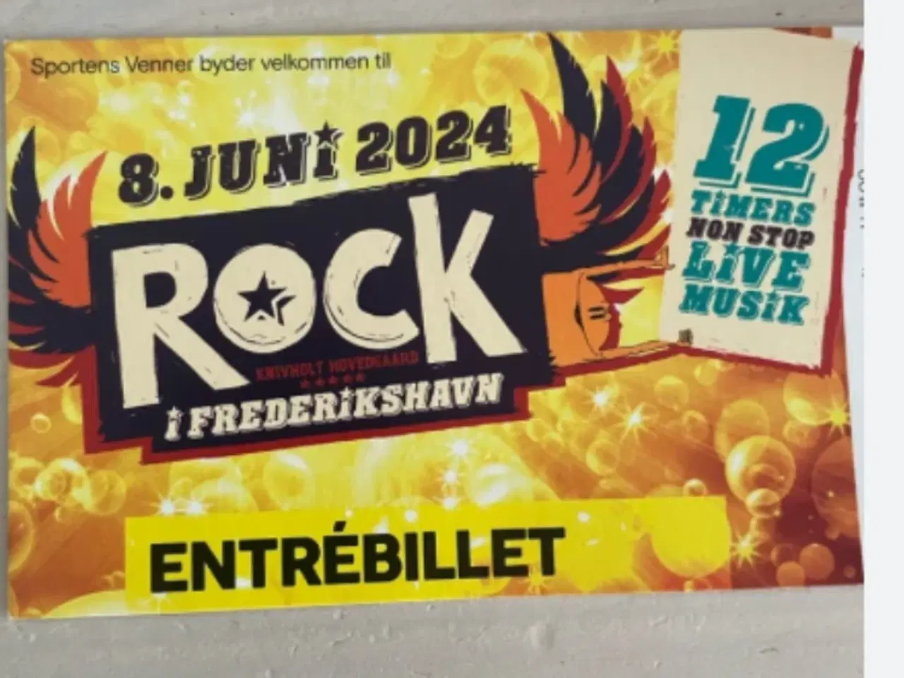 Billede 1 - Billetter til rock i Frederikshavn 2024 sælges.