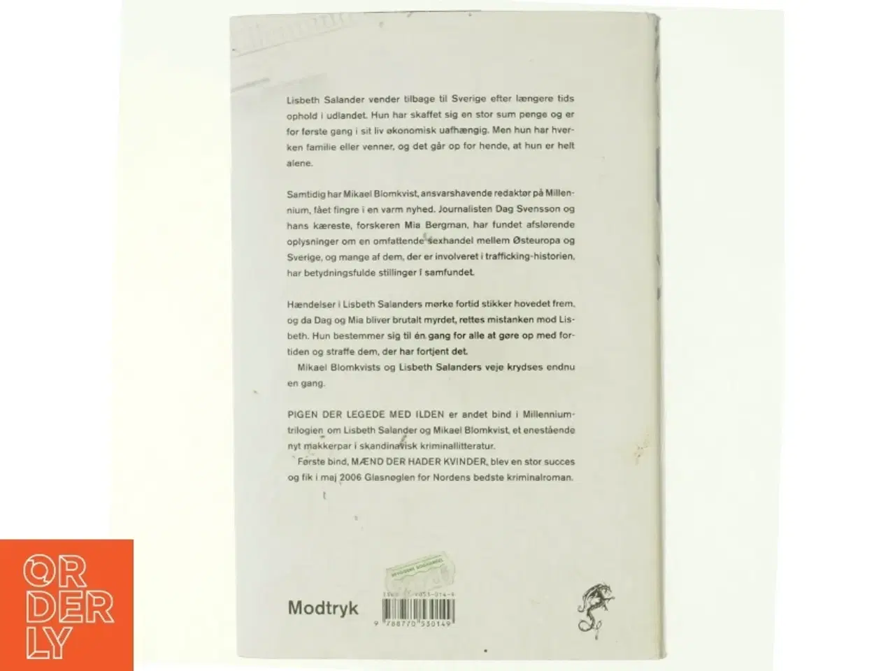 Billede 3 - Pigen Der Legede Med Ilden af Stieg Larsson (Bog)