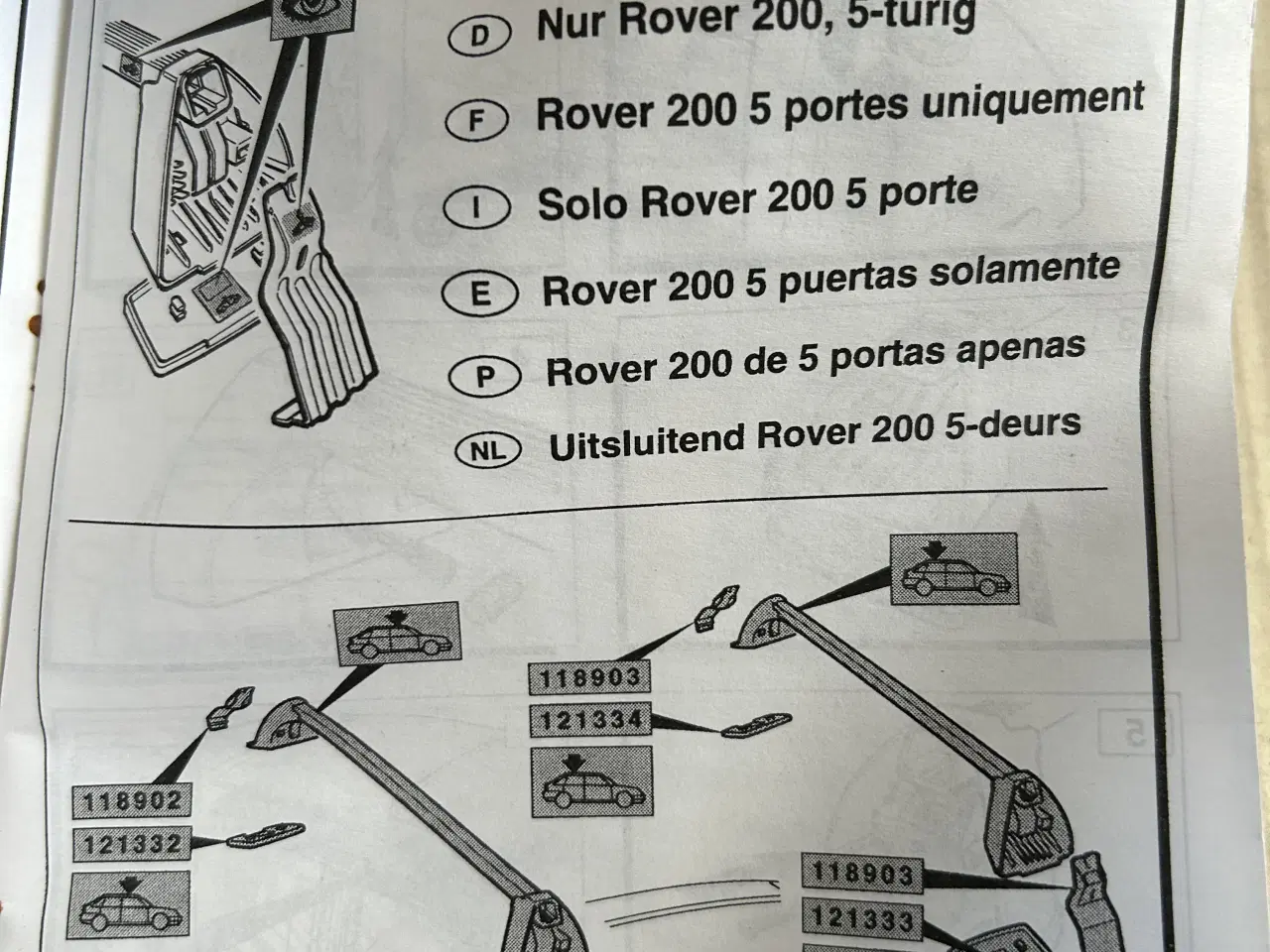 Billede 6 - Rover 200/25 MG ZR tagbøjler
