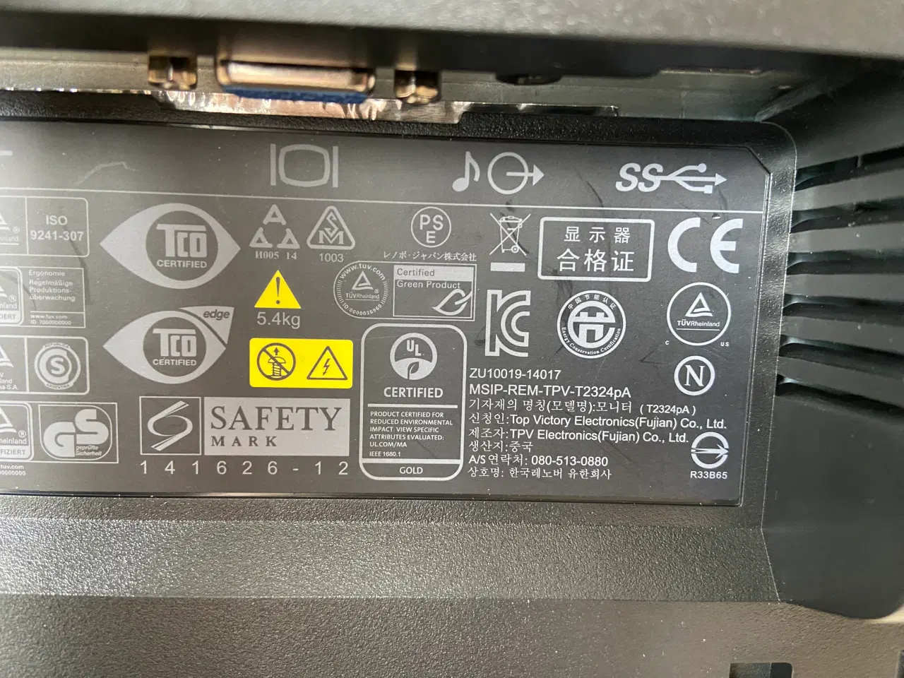 Billede 10 - Lenovo ThinkVision T2324 skærm 23"