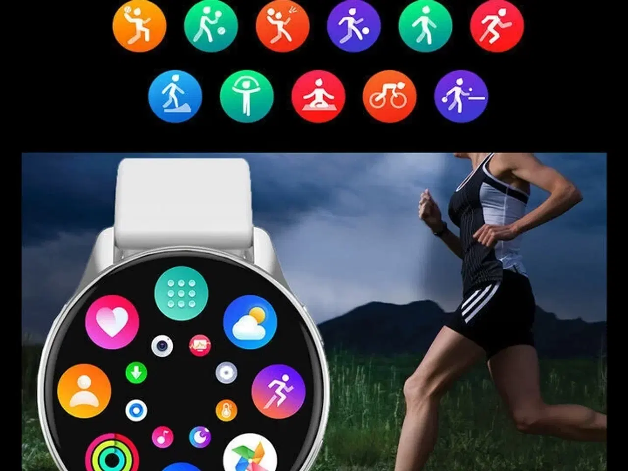 Billede 4 - Smartwatch PRO – Pulsmåler, sportstilstande og magnetisk opladning