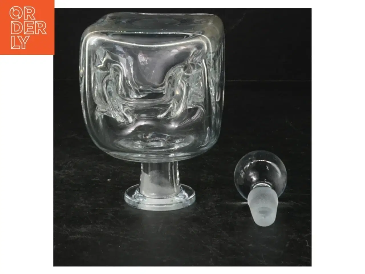 Billede 2 - Klukflaske af Holmegaard (str. 16 cm)