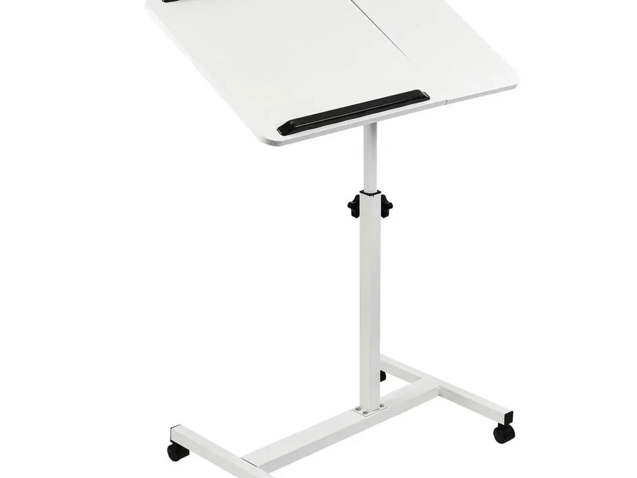 Billede 1 - Rullebord/sengbord med højdejustering 59–89 cm – Maclean, hvid