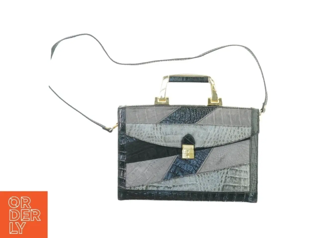 Billede 1 - Vintage Dame læder patchwork taske fra Cuir Veritable (str. 34 x 24 cm)