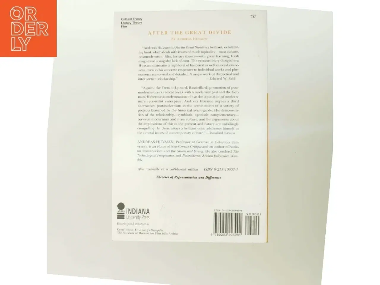 Billede 3 - After the great divide : modernism, mass culture, postmodernism af Andreas Huyssen (Bog)
