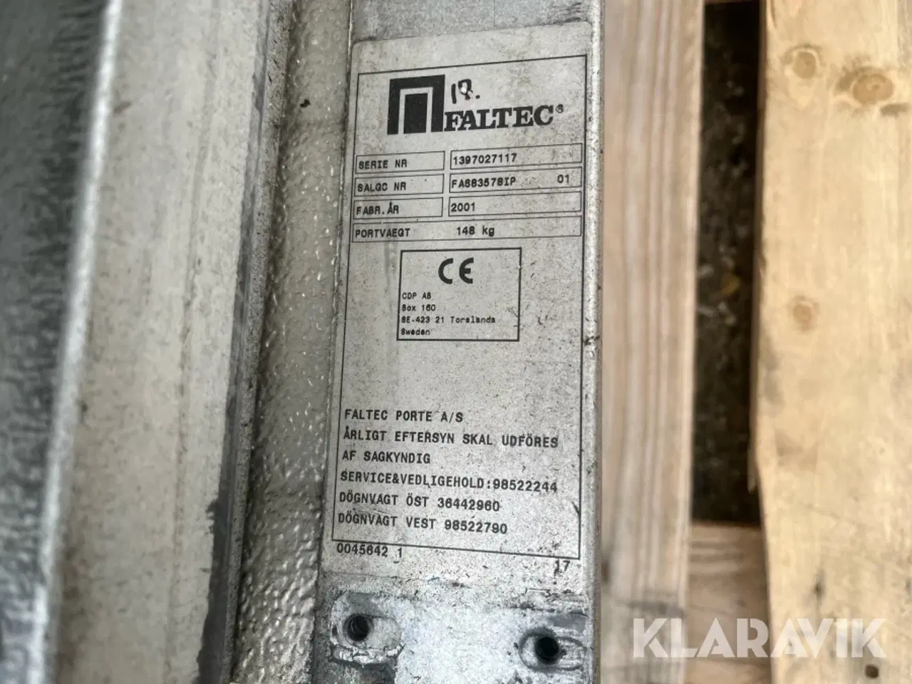 Billede 4 - Porte Faltec 450x400 20styk isolerede med elhejs